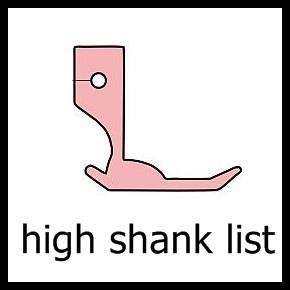 sq high shank list